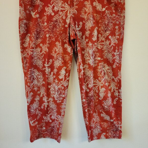 Vintage Lauren Ralph Pants Lauren Paisley Cropped Women's 18WX 25"Straight Leg - Picture 5 of 12